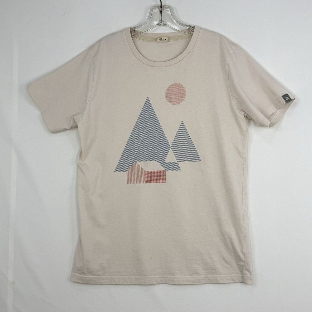 Moncat Typographia Women’s Graphic T-Shirt Size M Beige Organic Cotton - Picture 2 of 16